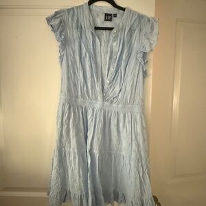 GAP Light Blue Button-Down Dress
